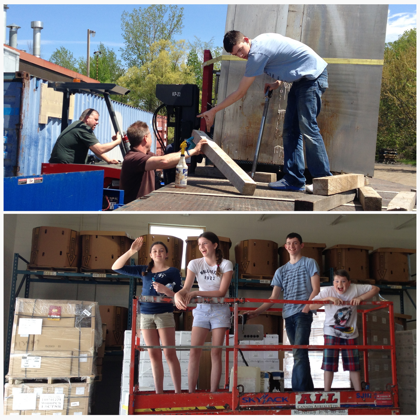 Joe, Mike and Jacob moving one of our ovens from the Caledon to the Brampton plant