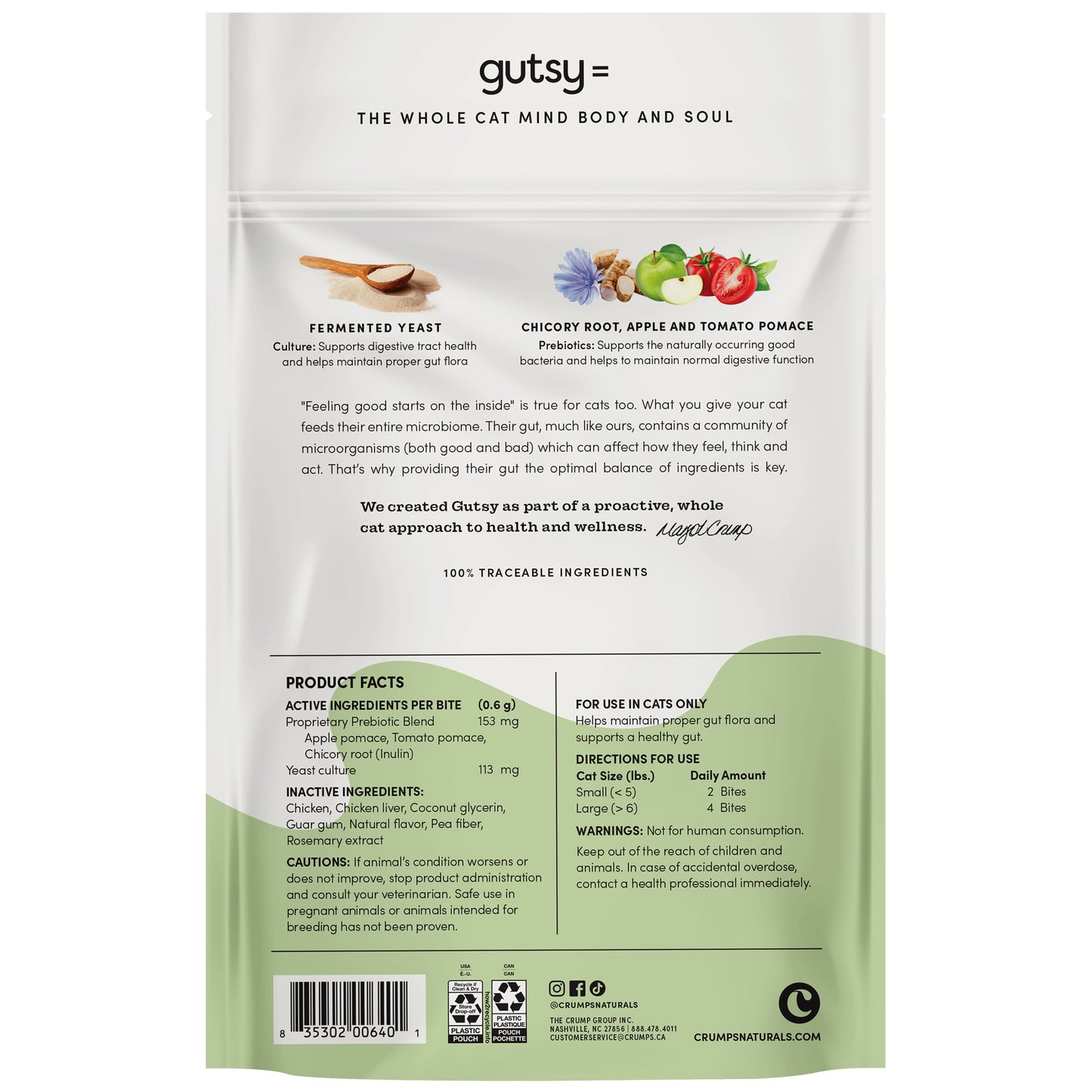 
                        
                          Crumps Naturals Gutsy Cat - Balance Bites 3.2oz
                        
                      