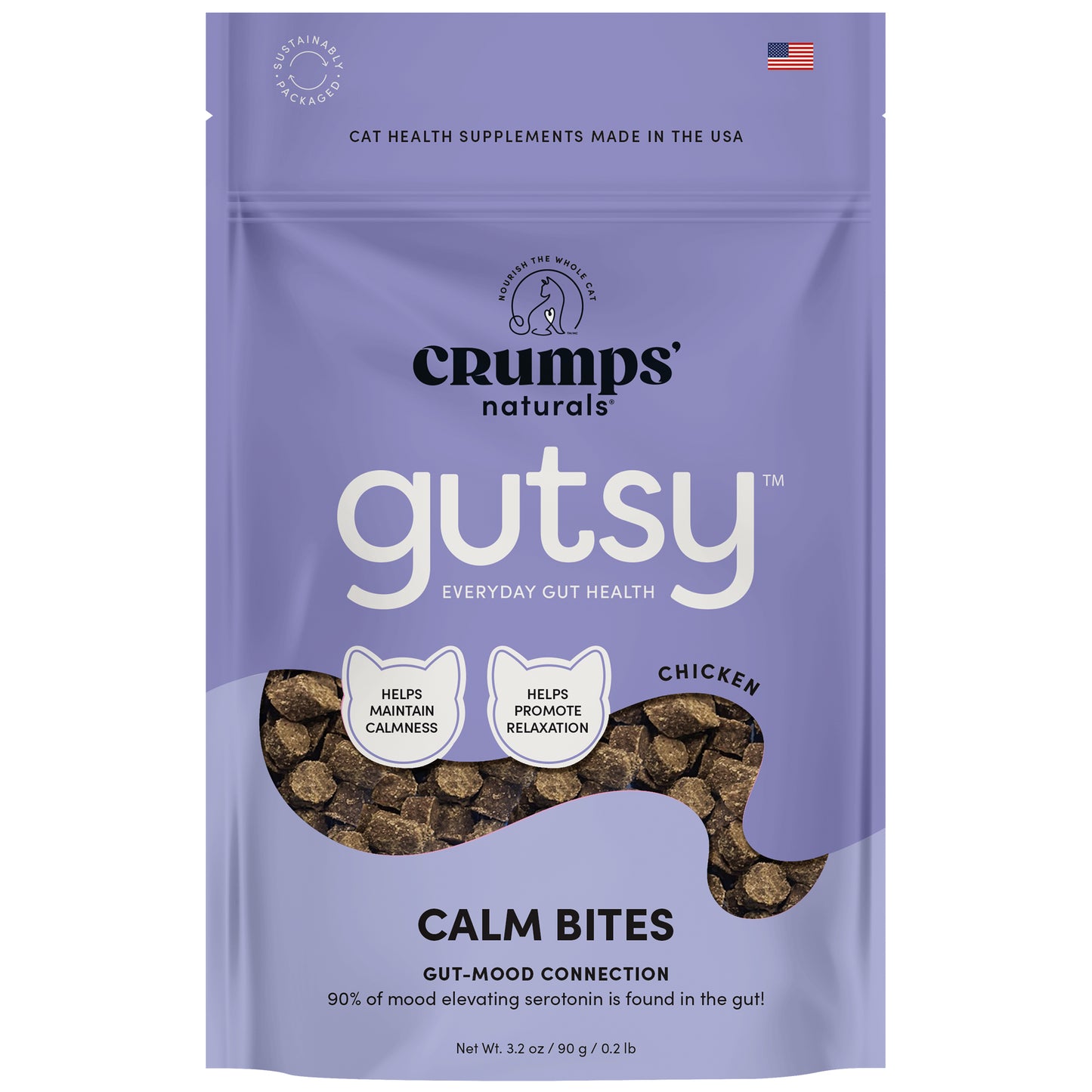 
                        
                          Crumps Naturals Gutsy Cat - Calm Bites 3.2oz
                        
                      
