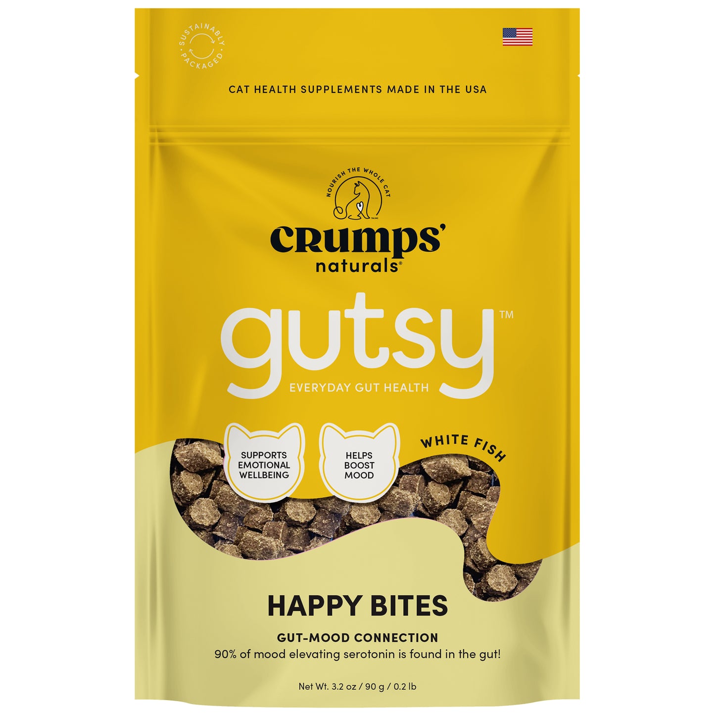 
                        
                          Crumps Naturals Gutsy Cat - Happy Bites 3.2oz
                        
                      