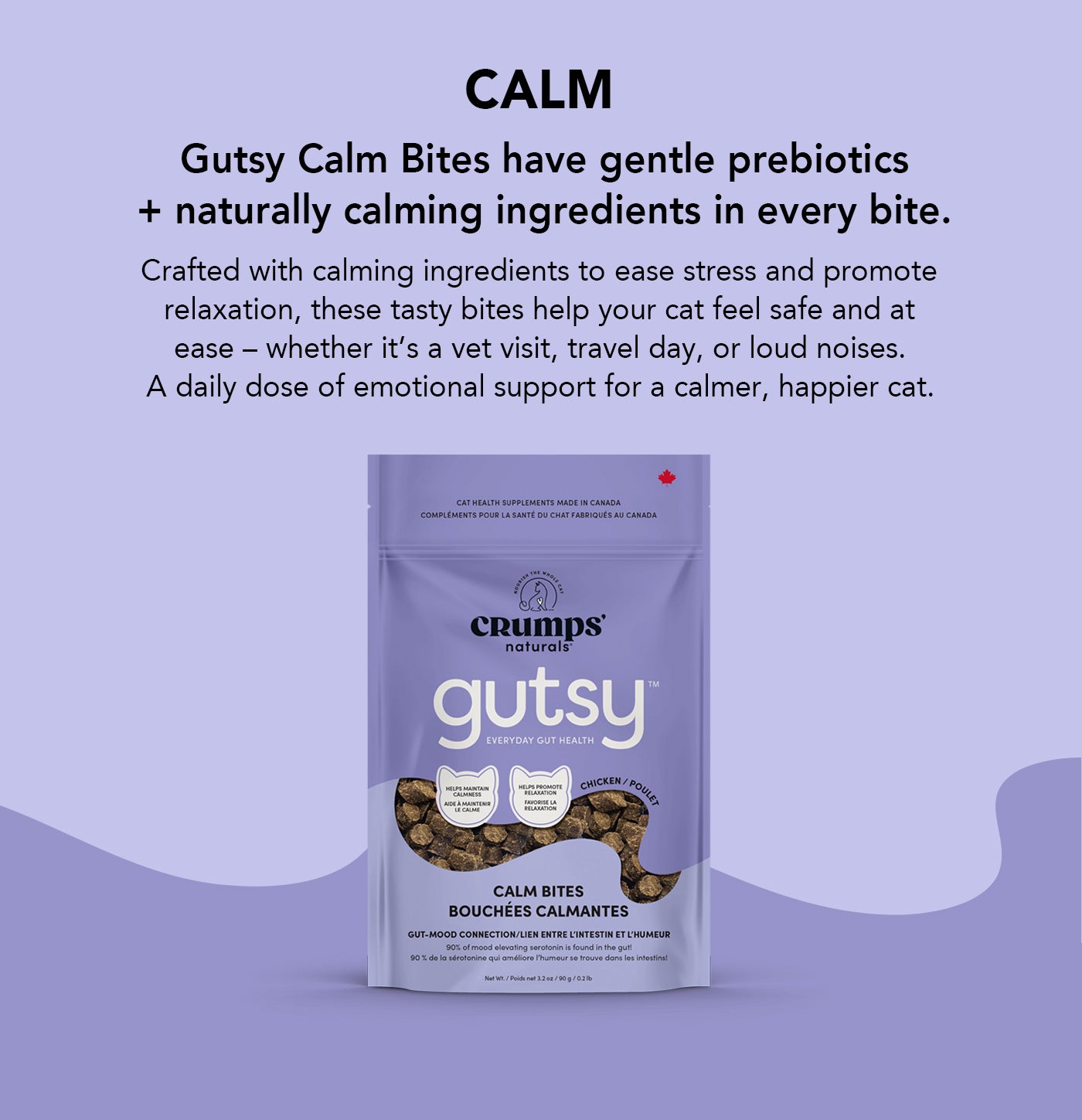 
                        
                          Crumps Naturals Gutsy Cat - Calm Bites 3.2oz
                        
                      